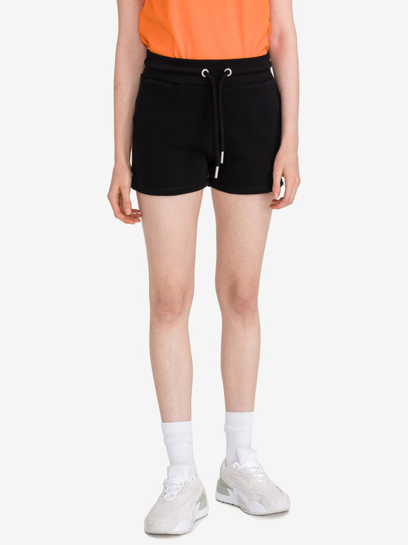 SuperDry Černé dámské teplákové kraťasy SuperDry