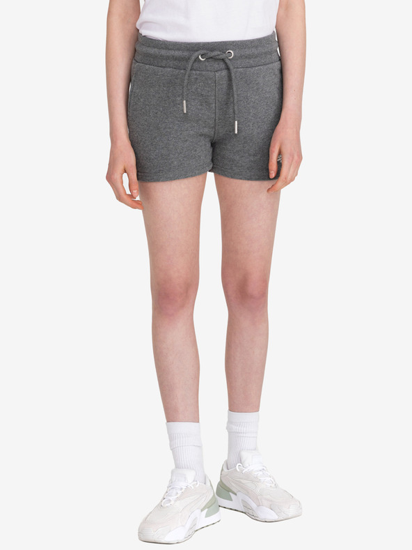 SuperDry Šedé dámské žíhané teplákové kraťasy SuperDry