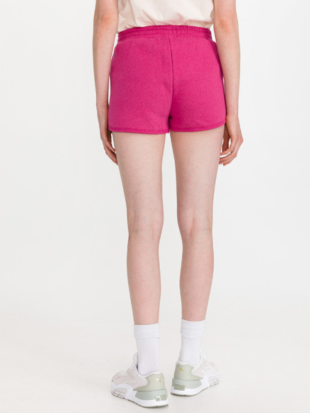SuperDry Tmavě růžové dámské teplákové kraťasy SuperDry