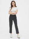 GAP Kalhoty straight khaki high rise GAP