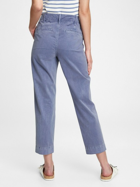 GAP Kalhoty mid rise straight khaki GAP
