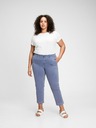 GAP Kalhoty mid rise straight khaki GAP