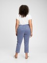 GAP Kalhoty mid rise straight khaki GAP