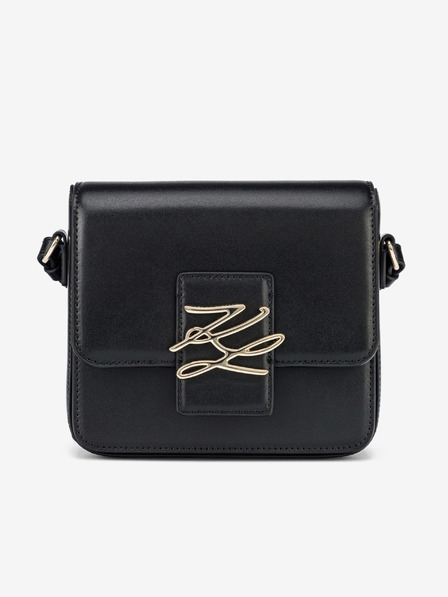 Karl Lagerfeld Černá dámská kožená kabelka KARL LAGERFELD Autograph