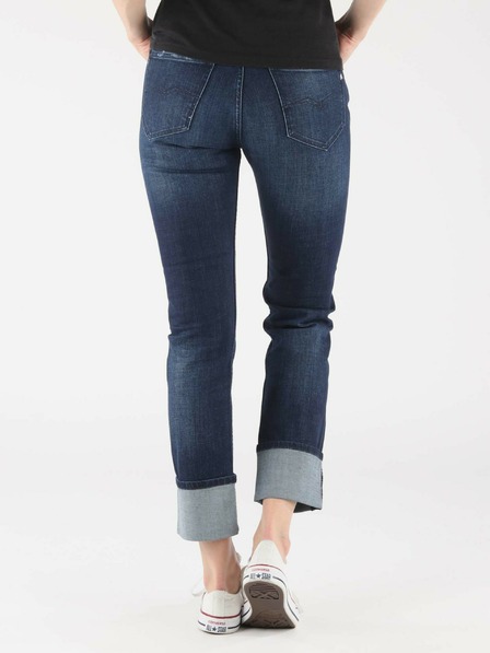Replay Modré dámské straight fit džíny Replay Pantalone