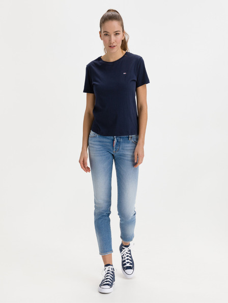 DSQUARED2 Modré dámské slim fit džíny DSQUARED2 Jennifer Cropped