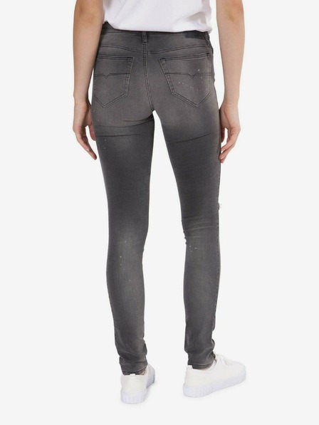 Diesel Tmavě šedé dámské skinny fit džíny Diesel Skinzee