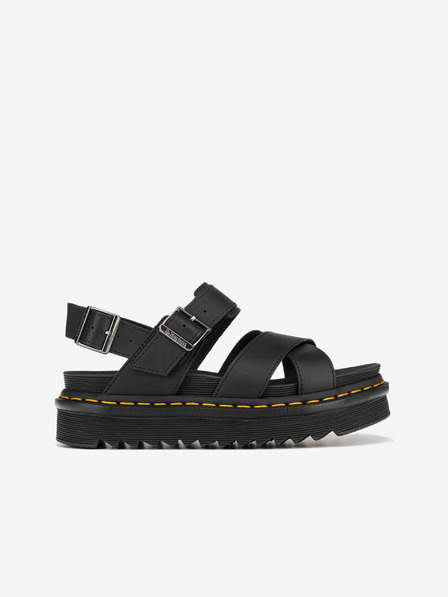 Dr. Martens Černé dámské kožené sandály Dr. Martens Voss II