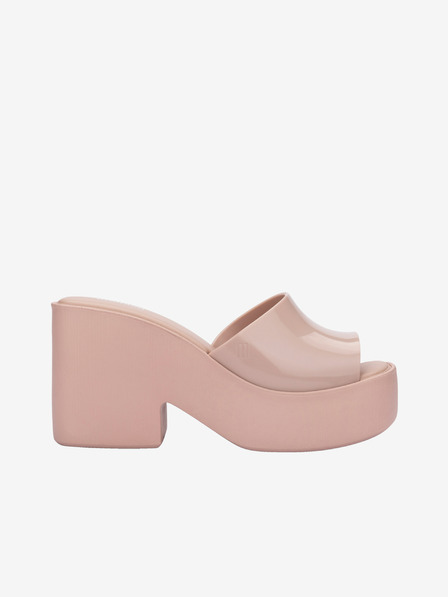 Melissa Světle růžové dámské pantofle na podpatku Melissa Posh