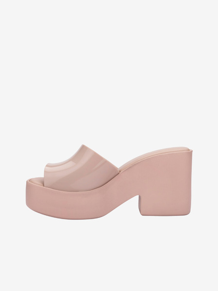 Melissa Světle růžové dámské pantofle na podpatku Melissa Posh