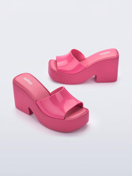 Melissa Růžové dámské pantofle na podpatku Melissa Posh