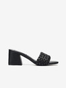 Steve Madden Černé dámské pantofle na širokém podpatku Steve Madden Aspyn