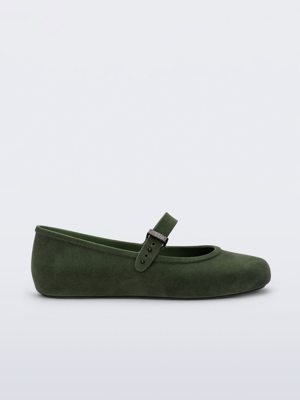 Melissa Khaki dámské baleríny Melissa Soft Ballerina Velvet