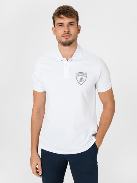 Lamborghini Bílé pánské polo tričko Lamborghini
