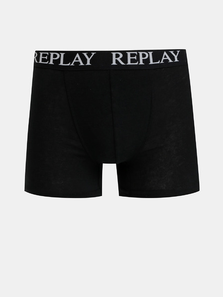 Replay Sada dvou boxerek v černé a modré barvě Replay