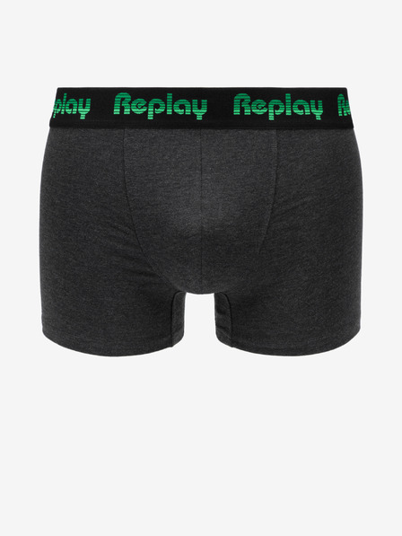 Replay Sada dvou boxerek v černé a šedé barvě Replay