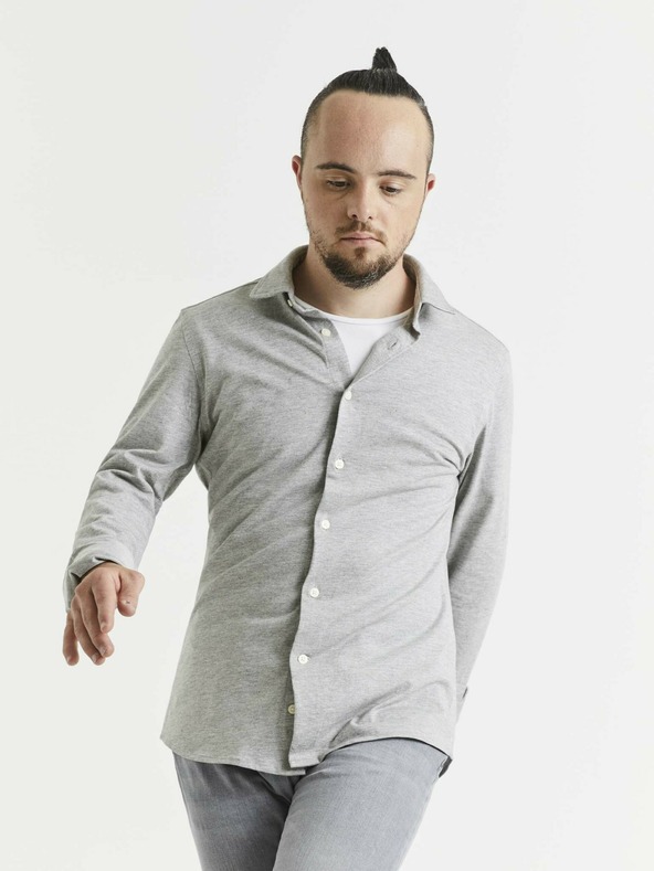Celio Světle šedá košile Celio Sapik