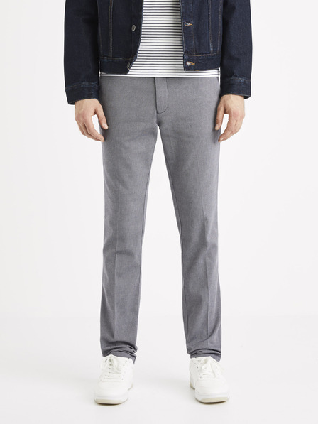 Celio Šedé chino kalhoty Celio Rouan