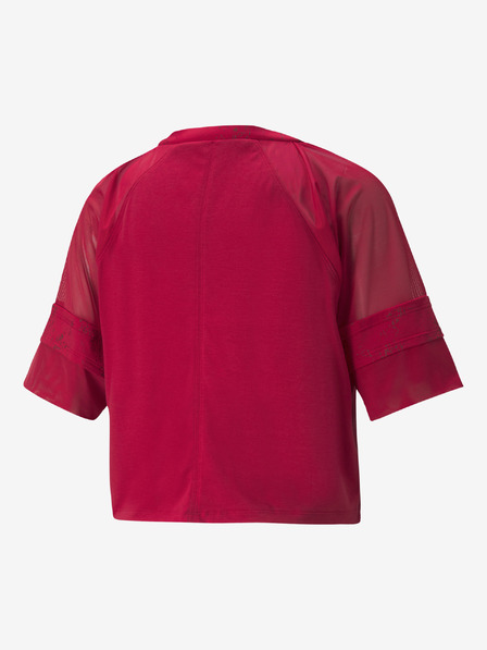 Puma Tmavě růžový dámský crop top Puma