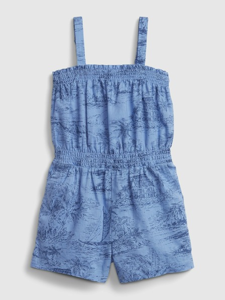 GAP Baby lněný vzorovaný overal GAP