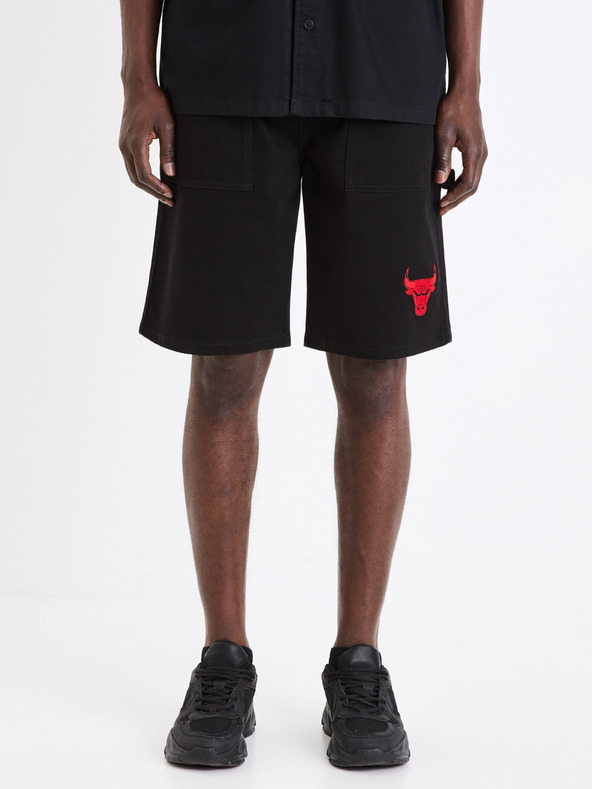 Celio Černé pánské kraťasy Celio NBA Chicago Bulls
