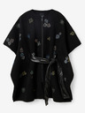 Desigual Černé dámské vzorované pončo Desigual  Threadflor Milan