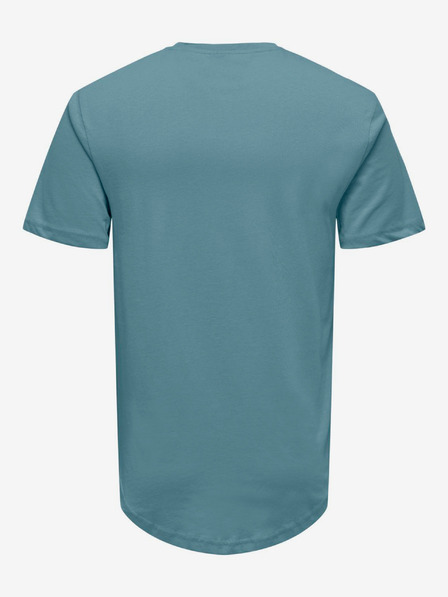ONLY & SONS Tyrkysové pánské basic tričko ONLY & SONS Matt