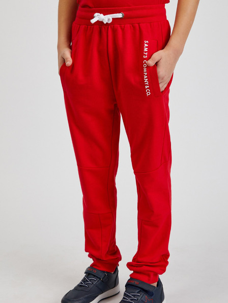 Sam 73 Červené unisex dětské tepláky SAM73 Kanz