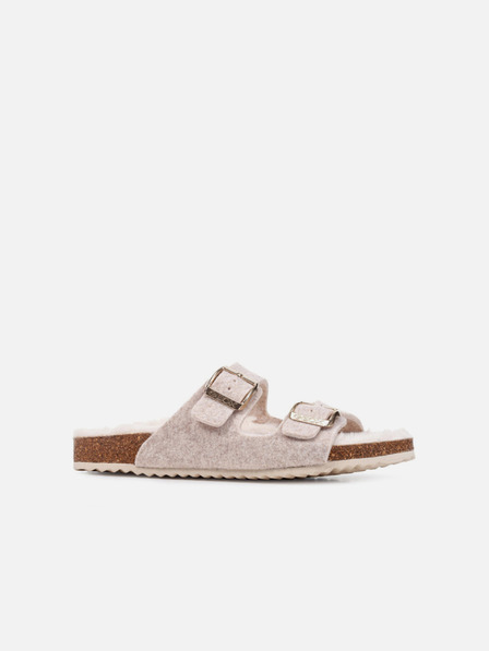 Geox Bílé dámské pantofle Geox Brionia