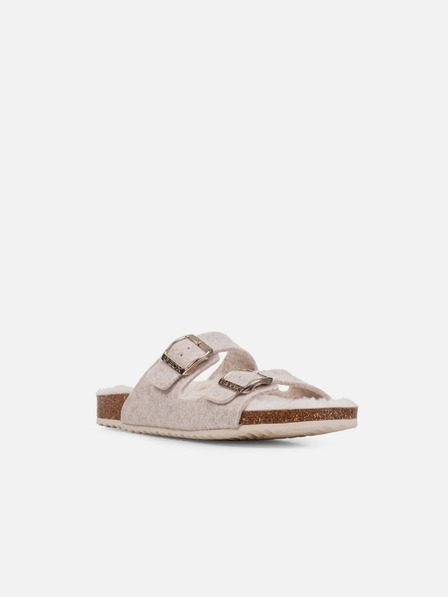 Geox Bílé dámské pantofle Geox Brionia