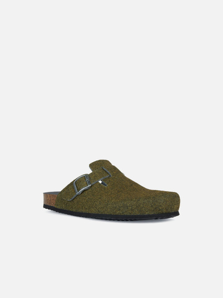 Geox Khaki pánské pantofle Geox Ghita
