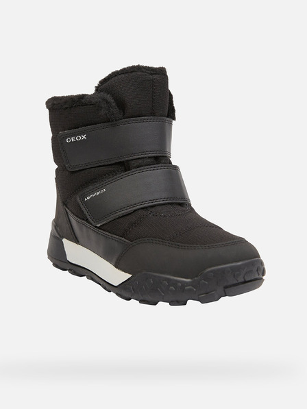 Geox Černá chlapecká zimní obuv Geox Trekkyup  B Abx