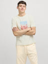 Jack & Jones Béžové pánské tričko Jack & Jones Aruba