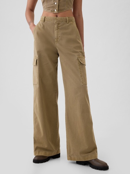 GAP Kalhoty s kapsami Baggy Khaki Cargo Gap