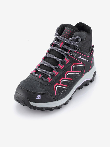 ALPINE PRO Tmavě šedé dámské outdoorové boty s membránou PTX ALPINE PRO Wuteve
