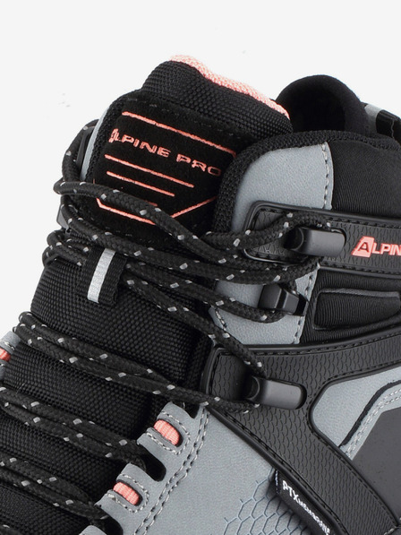 ALPINE PRO Černo-šedé dámské outdoorové boty s membránou PTX ALPINE PRO Kneiffe