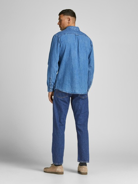 Jack & Jones Modré straight fit džíny Jack & Jones Chris