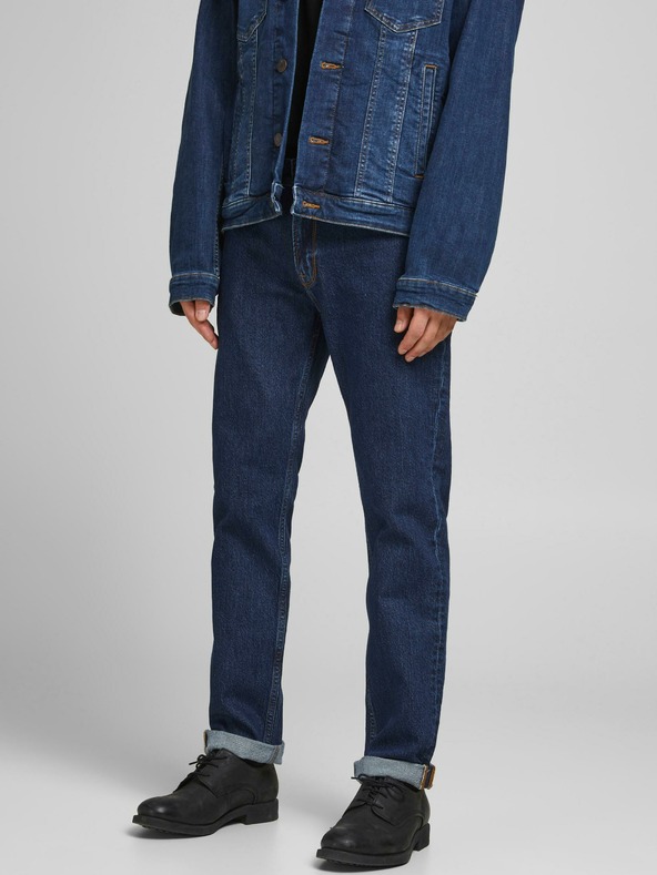 Jack & Jones Tmavě modré straight fit džíny Jack & Jones Clark