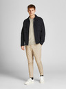 Jack & Jones Béžový pánský žíhaný basic svetr Jack & Jones Emil