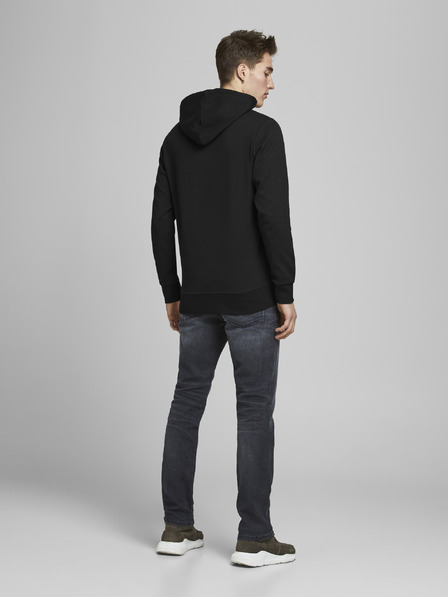 Jack & Jones Černá basic mikina s kapucí Jack & Jones Basic