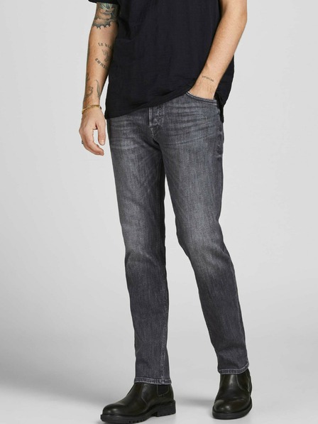 Jack & Jones Šedé pánské straight fit džíny Jack & Jones Tim