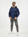 Jack & Jones Tmavě modrá pánská lehká bunda s kapucí Jack & Jones Rush