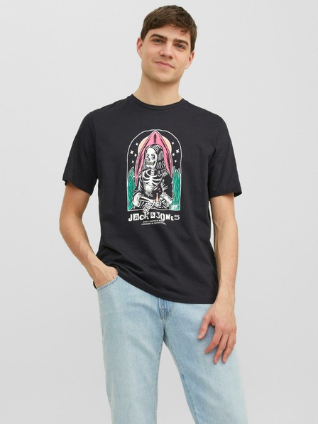 Jack & Jones Černé pánské tričko Jack & Jones After Life