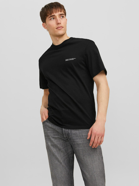 Jack & Jones Černé pánské tričko Jack & Jones Vesterbro