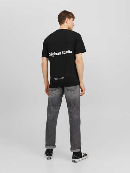 Jack & Jones Černé pánské tričko Jack & Jones Vesterbro