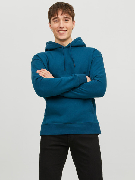 Jack & Jones Modrá pánská basic mikina s kapucí Jack & Jones Star