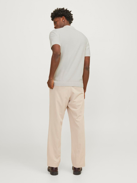 Jack & Jones Krémové pánské polo tričko Jack & Jones Blusandri