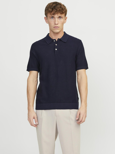 Jack & Jones Tmavě modré pánské polo tričko Jack & Jones Blusandri