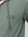 Jack & Jones Zelená pánská mikina na zip s kapucí Jack & Jones Faded
