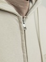 Jack & Jones Béžová pánská mikina na zip s kapucí Jack & Jones Faded